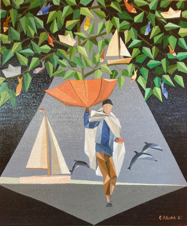 IL SOGNATORE - olio su tela - 50x60 - € 420 - 2025